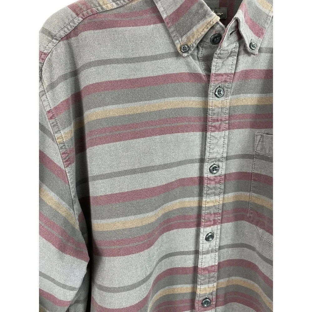Eddie Bauer Mens Size TXL Multicolor Striped Button Up Long Sleeve Relaxed Shirt - Picture 4 of 11
